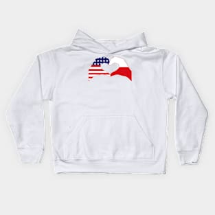 We Heart USA & Poland Patriot Flag Series Kids Hoodie